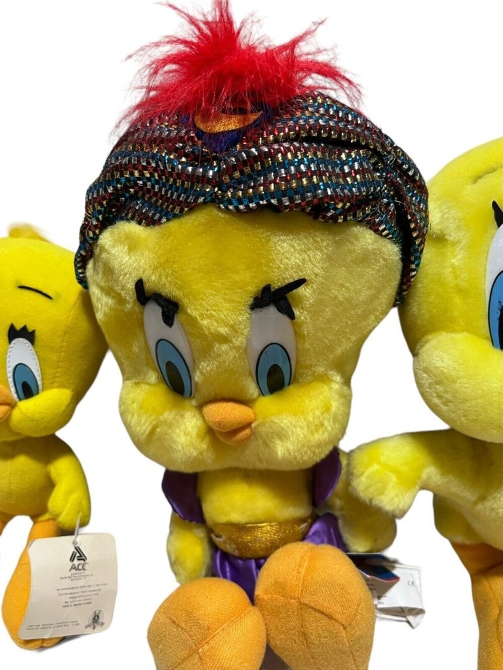 Looney Tunes Lot of 3 Tweety Bird Plush Stuffed Animal Toys Fortune Teller Vtg - Picture 3 of 16